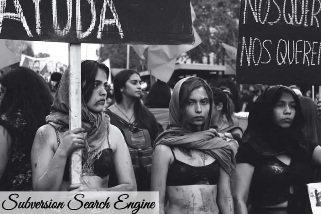grayscale photography of women marching