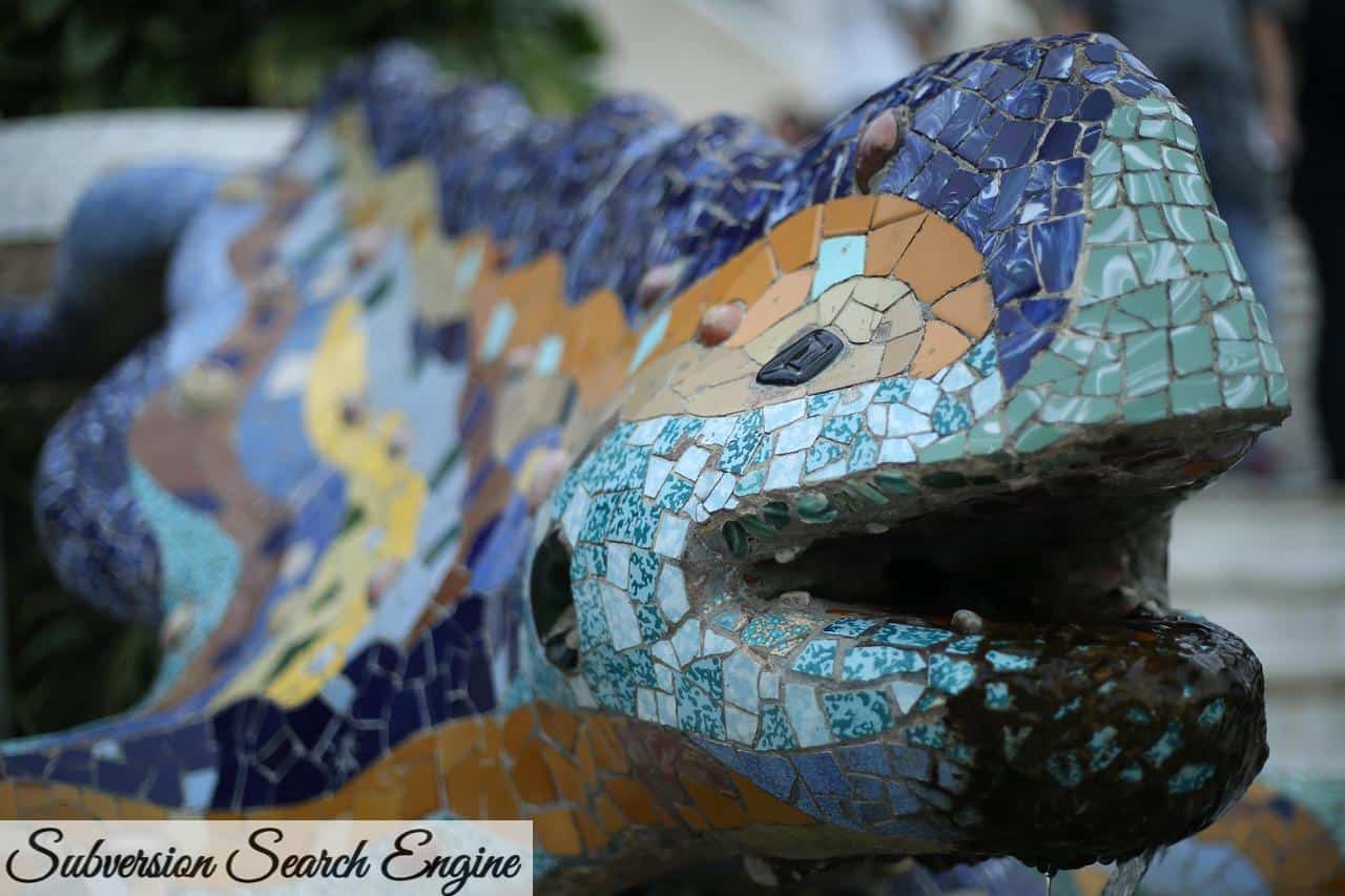 gaudí, lizard, trencadís, park, barcelona, pond, catalonia, architecture, see, park güell, spain, guell park, dragon